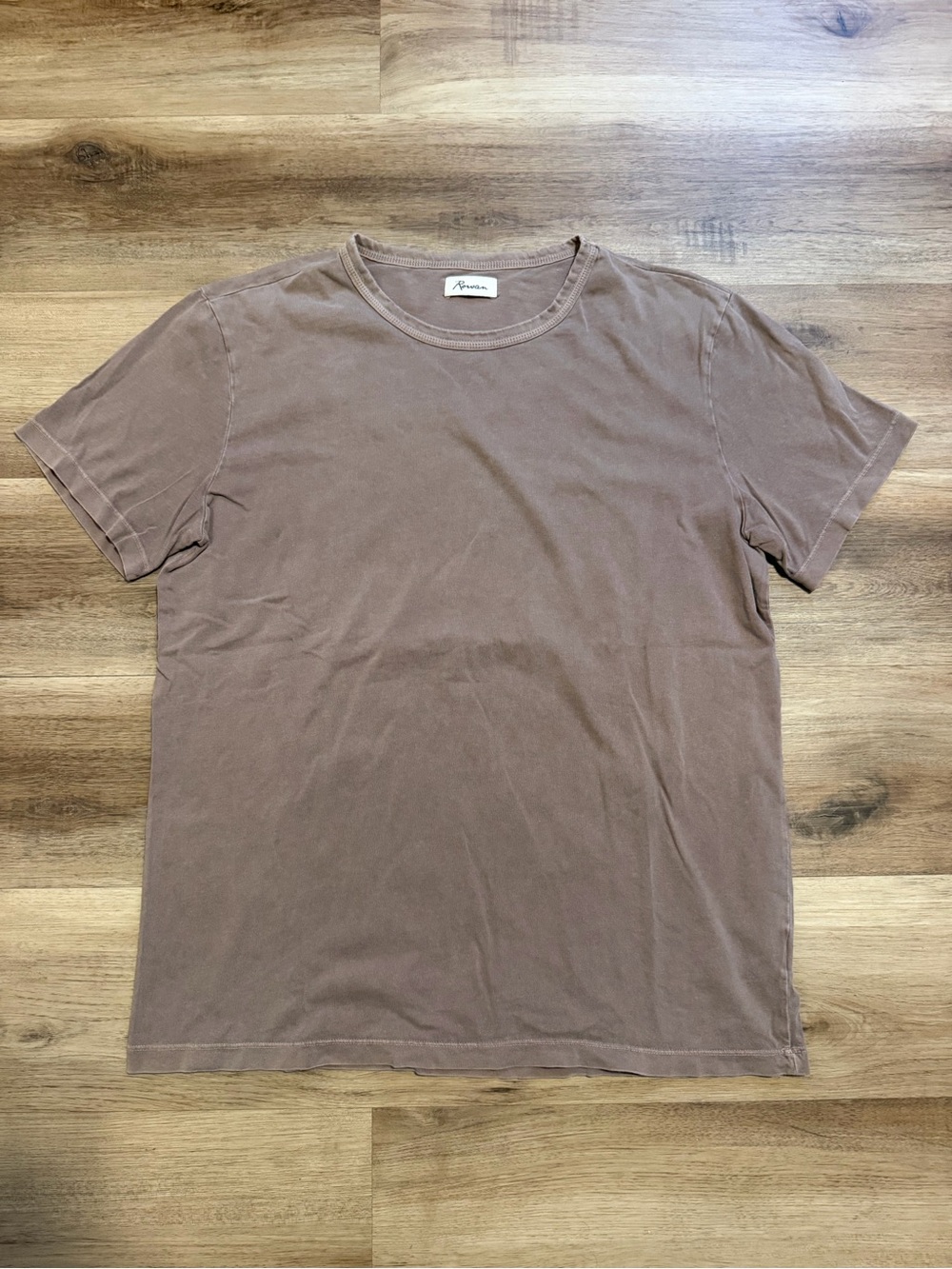 Rowan Noah Ring Spun T-Shirt Mens Size XL Taupe Brown Tee made USA